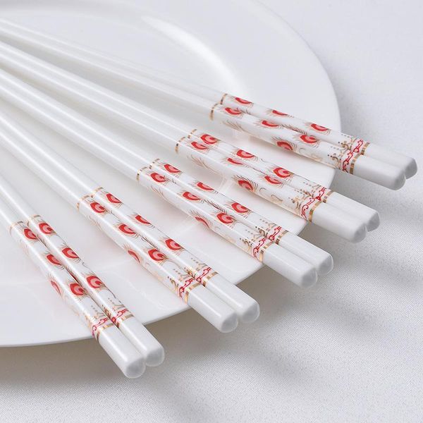 chopsticks 10 pairs/set design peacock feather ceramic china porcelain health reusable kitchen supplies tableware
chopsticks 10 pairs/set design peacock feather ceramic china porcelain health reusable kitchen supplies tableware
