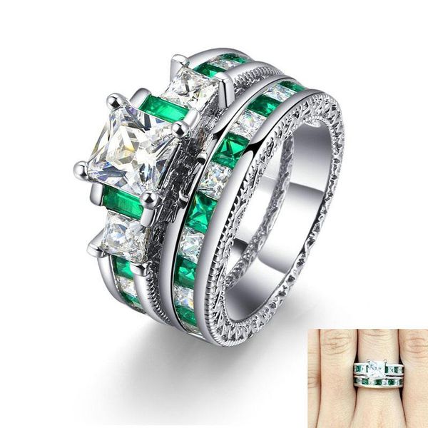 wedding rings 2pcs/set luxury square zircon for women fashion silver plated female promise ring set gifts jewelry size 5-10, Slivery;golden
wedding rings 2pcs/set luxury square zircon for women fashion silver plated female promise ring set gifts jewelry size 5-10, Slivery;golden