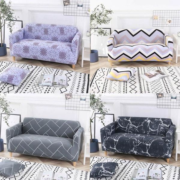 

chair covers marble printed slipcover (l sectional or loveseat coner) sofa cover all-inclusive couch case tight wrap elastic