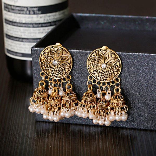 dangle & chandelier ethnic retro flower carved turkish bells jhumka earrings bijoux women's classic vintage turkey pearl tassel, Silver
dangle & chandelier ethnic retro flower carved turkish bells jhumka earrings bijoux women's classic vintage turkey pearl tassel, Silver