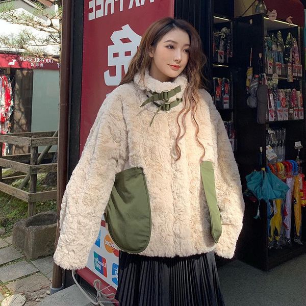 women's fur & faux turtleneck warm rex women coat winter big bag loose hairy outwear jacket 2021, Black
women's fur & faux turtleneck warm rex women coat winter big bag loose hairy outwear jacket 2021, Black