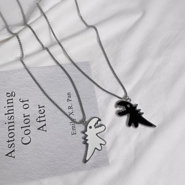pendant necklaces minar kawail black white color enamel dinosaur for women animal chunky box chain titanium steel necklace 2021, Silver
pendant necklaces minar kawail black white color enamel dinosaur for women animal chunky box chain titanium steel necklace 2021, Silver