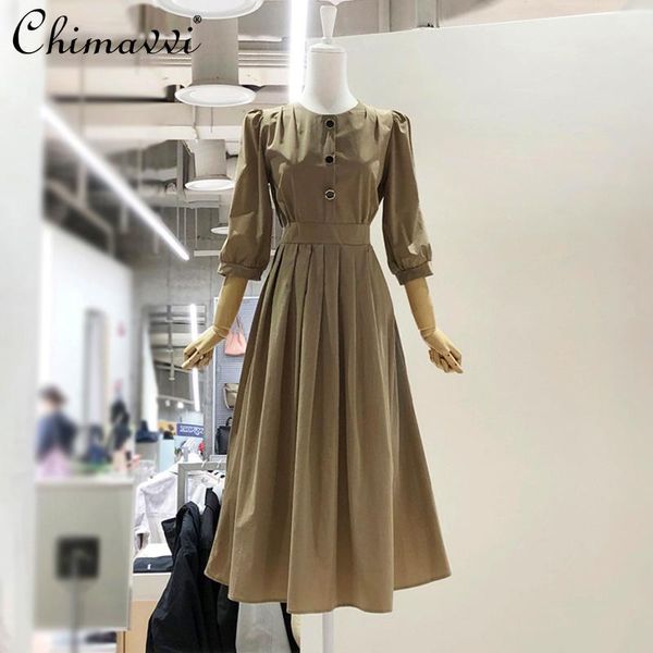 casual dresses 2021 summer plus size dress for women round neck elegant 3/4 sleeves pleated female fashion high waist long, Black;gray
casual dresses 2021 summer plus size dress for women round neck elegant 3/4 sleeves pleated female fashion high waist long, Black;gray