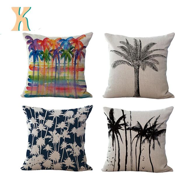 cushion/decorative pillow invisible zipper linen square ink color palm tree cushion cover painting style capa de almofada produ
cushion/decorative pillow invisible zipper linen square ink color palm tree cushion cover painting style capa de almofada produ