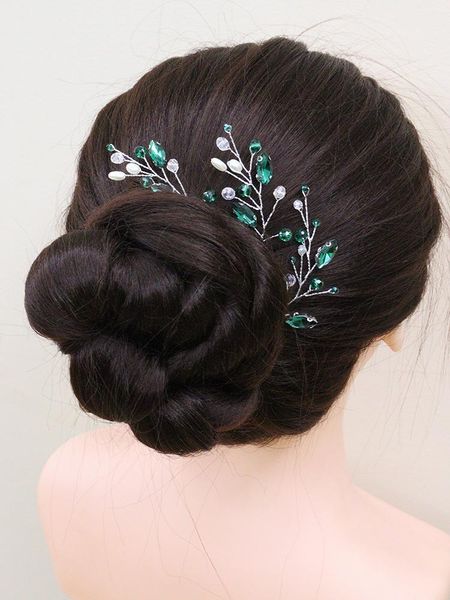 headpieces bohemian green rhinestone crystal hair pins 3pcs women hairpieces fascinators for bridesmaid gift wedding accessories, Silver
headpieces bohemian green rhinestone crystal hair pins 3pcs women hairpieces fascinators for bridesmaid gift wedding accessories, Silver