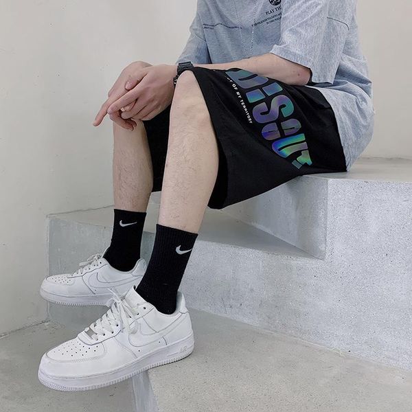 men's shorts colorful overalls summer thin section 2021 five-point pants trend casual simple japanese style, White;black
men's shorts colorful overalls summer thin section 2021 five-point pants trend casual simple japanese style, White;black