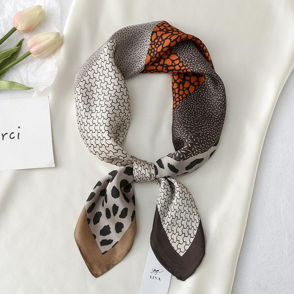 scarves silk scarf women's spring and summer 2021 color matching printing small square satin professional shawl, Blue;gray
scarves silk scarf women's spring and summer 2021 color matching printing small square satin professional shawl, Blue;gray