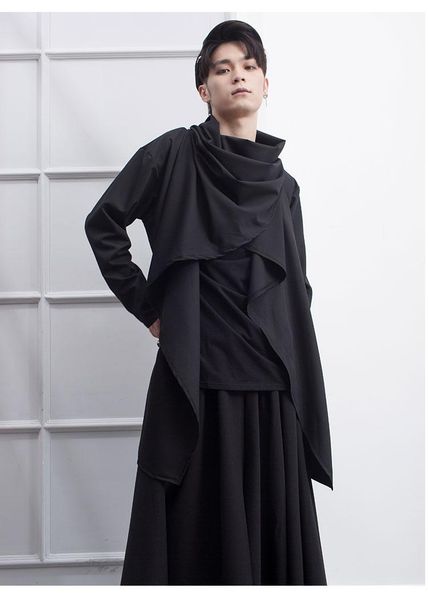 men's trench coats single windbreaker mid long korean handsome fashion brand youth summer thin cardigan irregular coat solid color, Tan;black
men's trench coats single windbreaker mid long korean handsome fashion brand youth summer thin cardigan irregular coat solid color, Tan;black