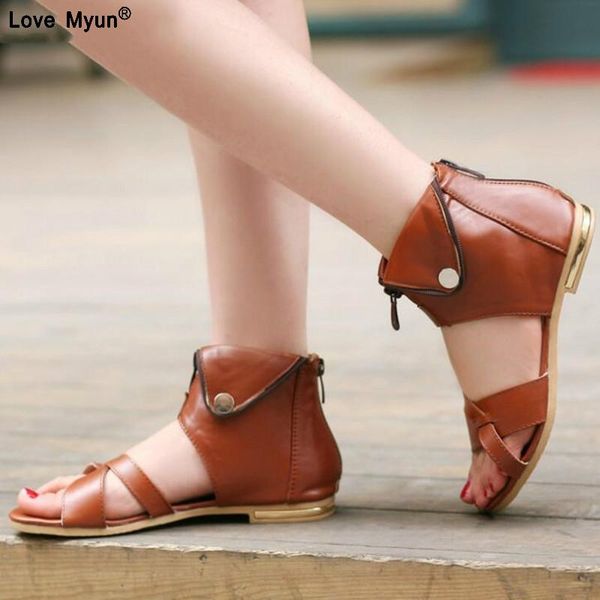 genuine leather gladiator sandals women summer ladies dress shoes metal turnup open flat sandalia feminina size 34-43 45jui, Black
genuine leather gladiator sandals women summer ladies dress shoes metal turnup open flat sandalia feminina size 34-43 45jui, Black