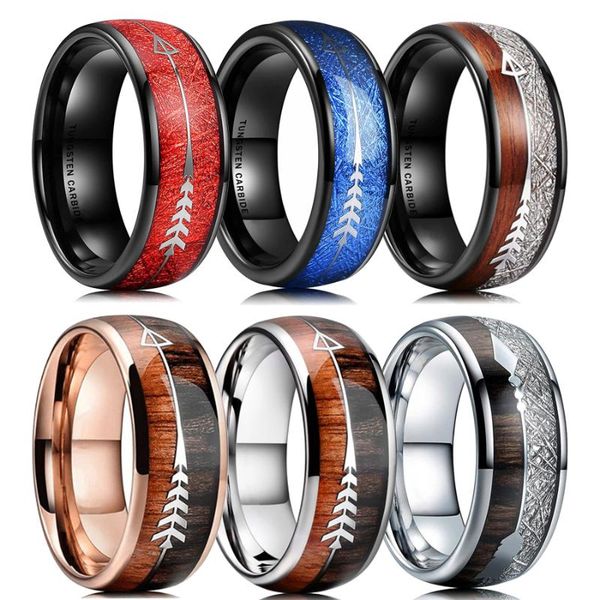 cluster rings luxury red meteorite/koa wood inlaid men black tungsten carbide ring slivery arrow dome polished 8mm wedding band jewelry, Golden;silver
cluster rings luxury red meteorite/koa wood inlaid men black tungsten carbide ring slivery arrow dome polished 8mm wedding band jewelry, Golden;silver