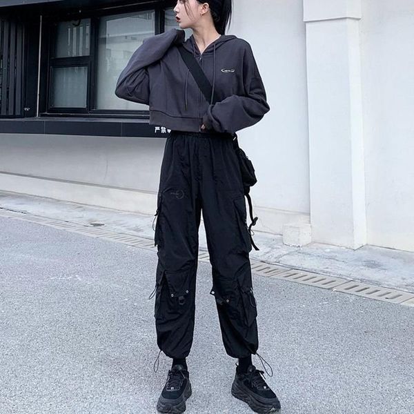women's pants & capris casual cargo trousers high waist full length retro loose harajuku punk style solid black cool girls womens stree, Black;white
women's pants & capris casual cargo trousers high waist full length retro loose harajuku punk style solid black cool girls womens stree, Black;white