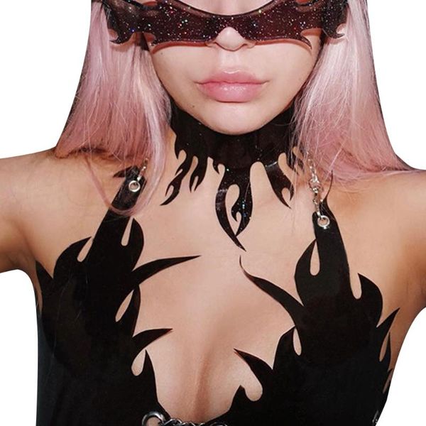 women's tanks & camis women black pu leather strappy crop chain halter bandeau party nightclub rave outfits, White
women's tanks & camis women black pu leather strappy crop chain halter bandeau party nightclub rave outfits, White