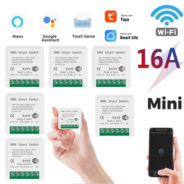 smart home control 16a mini wifi switch diy led light timer wireless switches supports 2 way compatible with tuya alexa google
smart home control 16a mini wifi switch diy led light timer wireless switches supports 2 way compatible with tuya alexa google