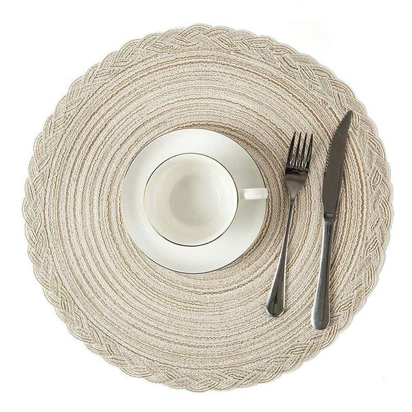 table runner indoor & outdoor round woven placemat, set of 6 perfect for fall, dinner parties, bbqs, christmas parties and everyday use
table runner indoor & outdoor round woven placemat, set of 6 perfect for fall, dinner parties, bbqs, christmas parties and everyday use