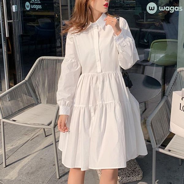 casual dresses 2021 autumn korean women's solid color long-sleeved lapel single-breasted shirt dress women fashion loose simplicity, Black;gray
casual dresses 2021 autumn korean women's solid color long-sleeved lapel single-breasted shirt dress women fashion loose simplicity, Black;gray