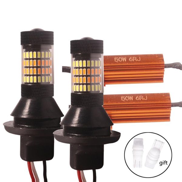 2pcs anti-flash t20 w21w led bulbs 1156 dual color ba15s bau15s p21w py21w canbus turn signal lights drl no error 96-smd emergency
2pcs anti-flash t20 w21w led bulbs 1156 dual color ba15s bau15s p21w py21w canbus turn signal lights drl no error 96-smd emergency