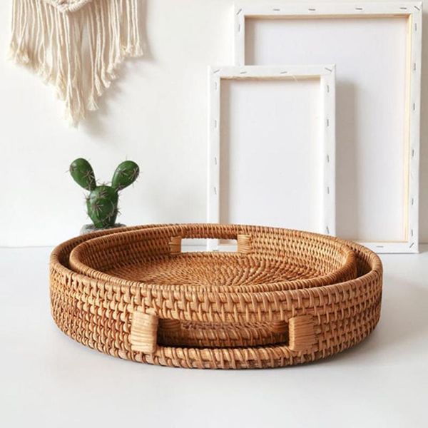 storage baskets 1/2pcs woven rattan tray handmade round dessert handles fruit with bread tea basket storag n4u0
storage baskets 1/2pcs woven rattan tray handmade round dessert handles fruit with bread tea basket storag n4u0