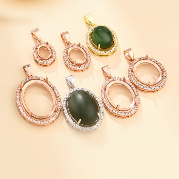 semi mount pendant setting for oval stone with side crystal solid 925 sterling silver women jewelry braid bridesmaid christmas gifts, Slivery;crystal
semi mount pendant setting for oval stone with side crystal solid 925 sterling silver women jewelry braid bridesmaid christmas gifts, Slivery;crystal