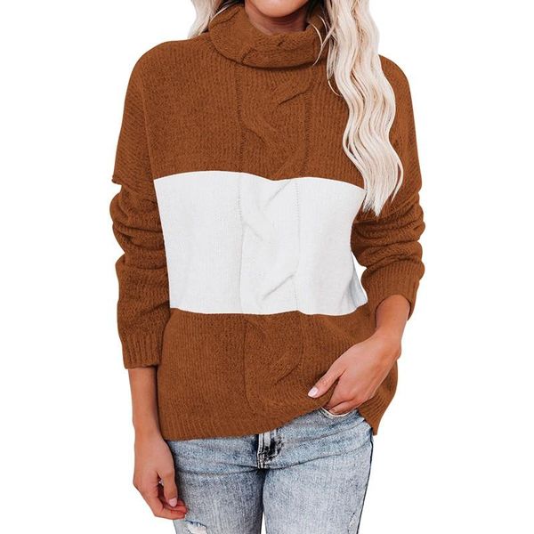 women's sweaters autumn knitted sweater women patchwork long sleeve vintage turtleneck streetwear female casual fashion clothing, White;black
women's sweaters autumn knitted sweater women patchwork long sleeve vintage turtleneck streetwear female casual fashion clothing, White;black