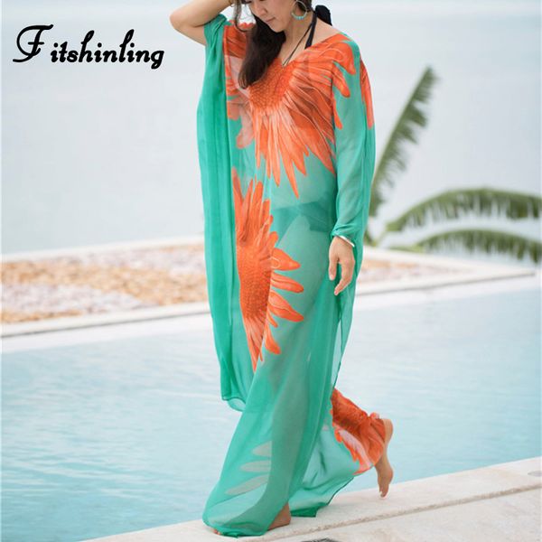 fitshinling big sizes chiffon robe beach long dress swimwear flower summer sheer loose straigh maxi dresses women batwing sleeve
fitshinling big sizes chiffon robe beach long dress swimwear flower summer sheer loose straigh maxi dresses women batwing sleeve