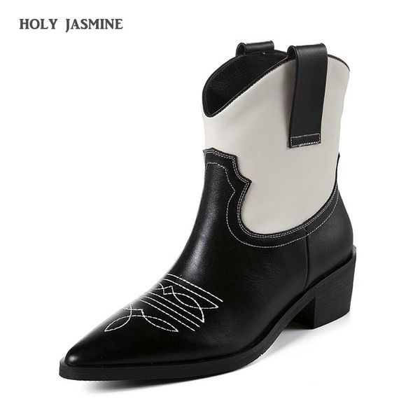 boots 2021 retro western cowboy for women pointy toe leather ankle cowgirl square heels shoes woman, Black
boots 2021 retro western cowboy for women pointy toe leather ankle cowgirl square heels shoes woman, Black