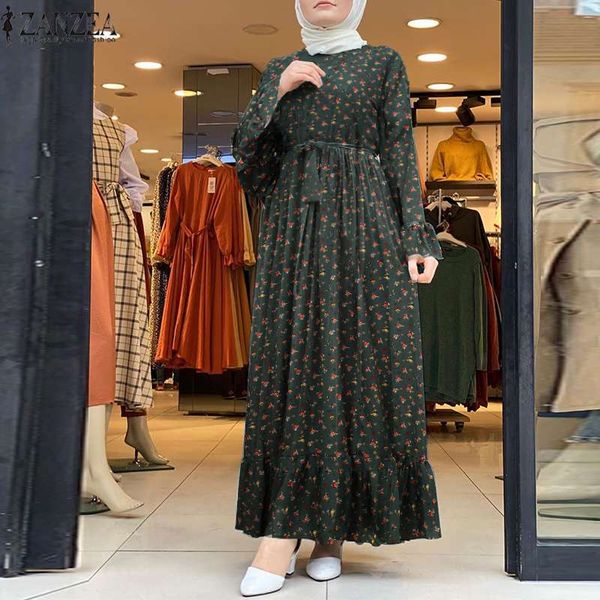 zanzea vintage women dubai turkey abaya hijab dress islamic clothing long sleeve ruffles sundress robe floral printed maxi dress, Red
zanzea vintage women dubai turkey abaya hijab dress islamic clothing long sleeve ruffles sundress robe floral printed maxi dress, Red