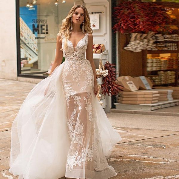 other wedding dresses elegant 2 in 1 dress champagne tulle with lace sheath floor length removable train appliques sleeveless bridal gown 20, White
other wedding dresses elegant 2 in 1 dress champagne tulle with lace sheath floor length removable train appliques sleeveless bridal gown 20, White