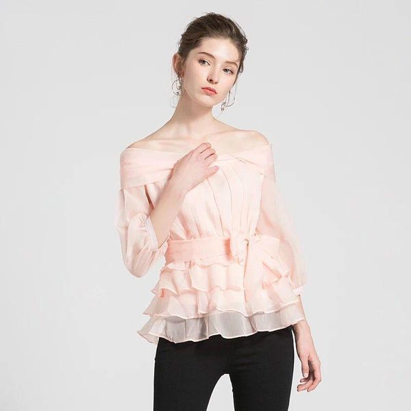 women's blouses & shirts 2021 off shoulder designer women blouse streetwear lady's pleated ruffles sash bow slim soft fabric casu, White
women's blouses & shirts 2021 off shoulder designer women blouse streetwear lady's pleated ruffles sash bow slim soft fabric casu, White