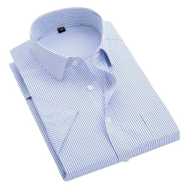 summer s~8xl men's striped short sleeve dress shirt square collar non-iron regular fit anti-wrinkle pocket male social shirt 210708, White;black
summer s~8xl men's striped short sleeve dress shirt square collar non-iron regular fit anti-wrinkle pocket male social shirt 210708, White;black