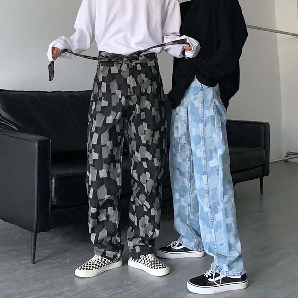 men's jeans 2021 high street straight wide-leg pants casual loose waist belt hip-hop women denim trousers pantalones hombre, Blue
men's jeans 2021 high street straight wide-leg pants casual loose waist belt hip-hop women denim trousers pantalones hombre, Blue