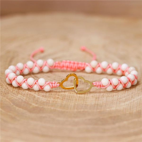 stainless steel crossed heart charm bracelet white beads braided lover couple boho jewelry drop bracelets, Golden;silver
stainless steel crossed heart charm bracelet white beads braided lover couple boho jewelry drop bracelets, Golden;silver