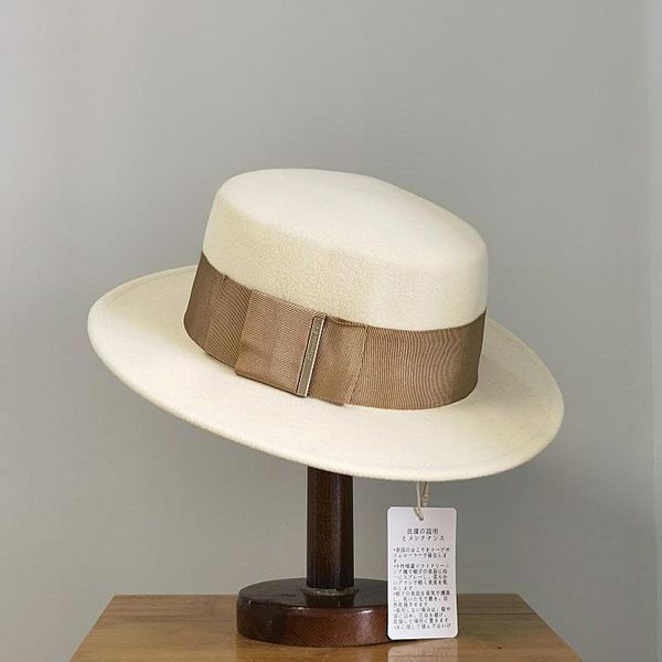 wide brim hats autumn winter japanese woolen flat-women's retro hat with bowknot metal buckle decoration flat-brimmed fashion felt, Blue;gray
wide brim hats autumn winter japanese woolen flat-women's retro hat with bowknot metal buckle decoration flat-brimmed fashion felt, Blue;gray