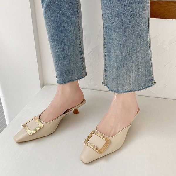 baotou half slippers women's outer wear 2021 summer style stiletto rivet pointed toe fashion mid-heel sandals and, Black
baotou half slippers women's outer wear 2021 summer style stiletto rivet pointed toe fashion mid-heel sandals and, Black