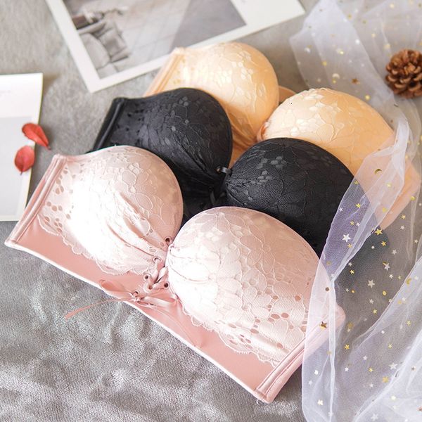 bras strapless lace invisible one shoulder bra gathered without steel ring underwear strap anti slip back, Red;black
bras strapless lace invisible one shoulder bra gathered without steel ring underwear strap anti slip back, Red;black