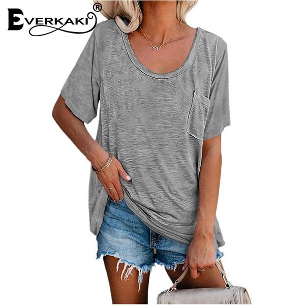women's t-shirt everkaki women summer beach plus size classic o neck boho solid y2k tees mujer t-shirts female 2021 clothing, White
women's t-shirt everkaki women summer beach plus size classic o neck boho solid y2k tees mujer t-shirts female 2021 clothing, White
