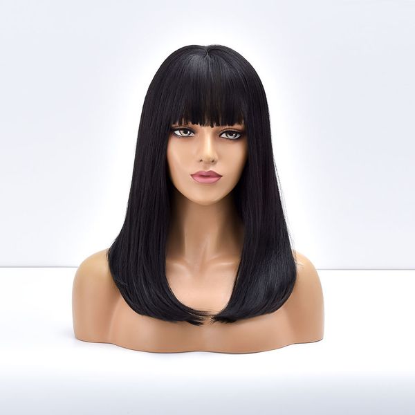 costume accessories long black straight wigs with bangs for black white women ombre synthetic fiber heat resistant natural daily party cospl, Silver
costume accessories long black straight wigs with bangs for black white women ombre synthetic fiber heat resistant natural daily party cospl, Silver