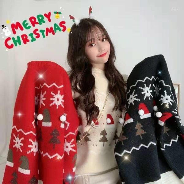 christmas style autumn winter women knitted o-neck sweater 2021 year casual pullover jumper batwing long sleeve loose women's sweaters, White;black
christmas style autumn winter women knitted o-neck sweater 2021 year casual pullover jumper batwing long sleeve loose women's sweaters, White;black