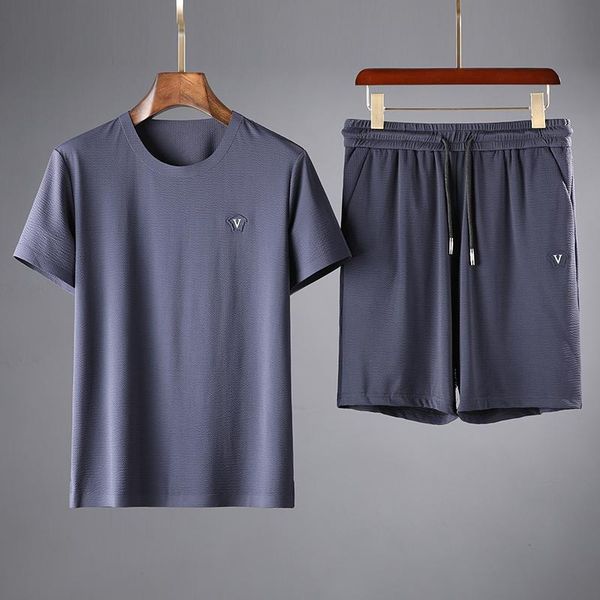men's tracksuits jsbd summer high end silksmooth, soft, super elastic thin ice silk shorts two piece casual sports set, Gray
men's tracksuits jsbd summer high end silksmooth, soft, super elastic thin ice silk shorts two piece casual sports set, Gray