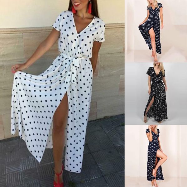summer fashion casual short sleeve women dresses v neck low cut printed polka dot dress ladies elegant solid party, Black;gray
summer fashion casual short sleeve women dresses v neck low cut printed polka dot dress ladies elegant solid party, Black;gray