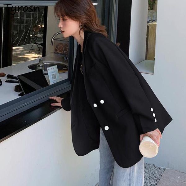 women's suits & blazers women solid double breasted loose elegant lady leisure back-slit streetwear draped design femme chic black ulzz, White;black
women's suits & blazers women solid double breasted loose elegant lady leisure back-slit streetwear draped design femme chic black ulzz, White;black