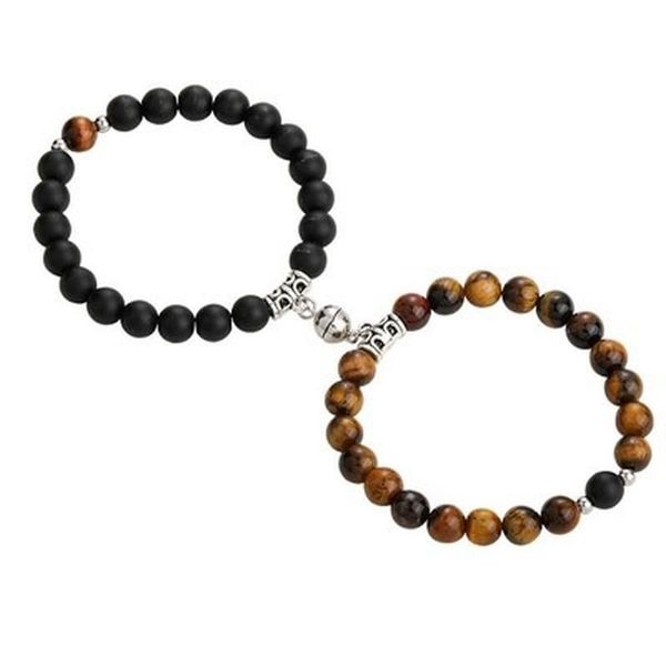 beaded, strands magnet bracelet couple vintage matching stone distance paired lovers jewelry valentine's day present, Black
beaded, strands magnet bracelet couple vintage matching stone distance paired lovers jewelry valentine's day present, Black