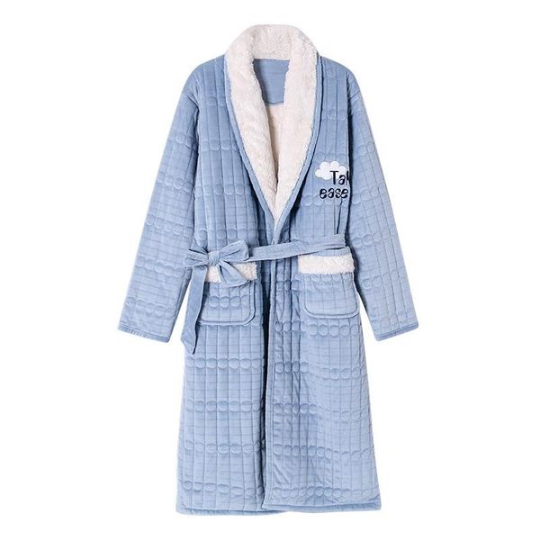 women's sleepwear pajamas winter flannel robe three layer cotton long bathrobe coral velvet housewear, Black;red
women's sleepwear pajamas winter flannel robe three layer cotton long bathrobe coral velvet housewear, Black;red