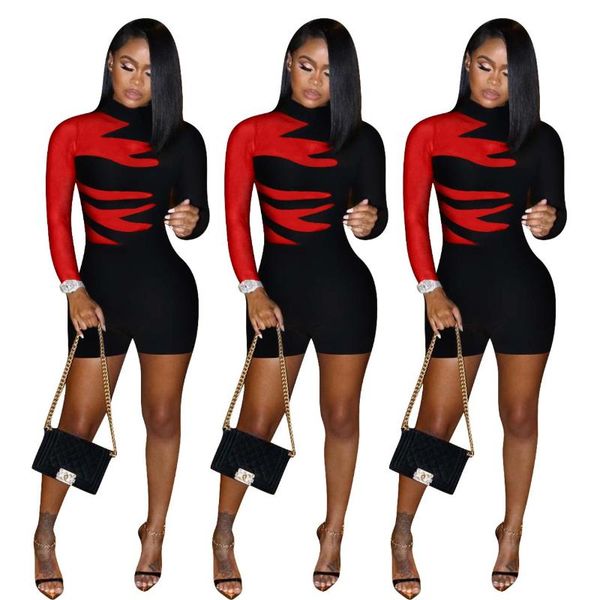 women's jumpsuits & rompers spring summer wear fashion women short contrast colors printing long sleeves high waist strechy sports casu, Black;white
women's jumpsuits & rompers spring summer wear fashion women short contrast colors printing long sleeves high waist strechy sports casu, Black;white