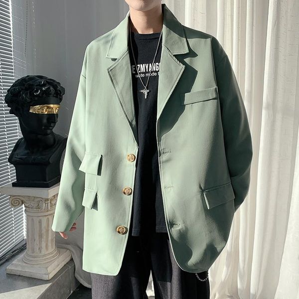 men's suits & blazers 2021 winter jacket men casual autumn korean style blazer thin loose printed fashion slim fit suit jackets, White;black
men's suits & blazers 2021 winter jacket men casual autumn korean style blazer thin loose printed fashion slim fit suit jackets, White;black
