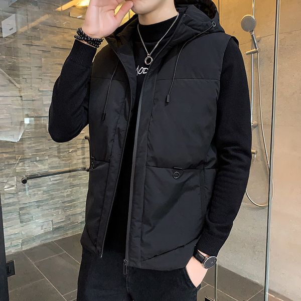 men' tank winter men' coat vest down cotton padded jacket korean trend handsome cotton padded jacket large cotton vest, White;black
men' tank winter men' coat vest down cotton padded jacket korean trend handsome cotton padded jacket large cotton vest, White;black