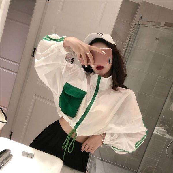 women's jackets 2021 spring fall sun protection fashion korean style ladies short jacket loose long sleeve solid color women outerwear, Black;brown
women's jackets 2021 spring fall sun protection fashion korean style ladies short jacket loose long sleeve solid color women outerwear, Black;brown