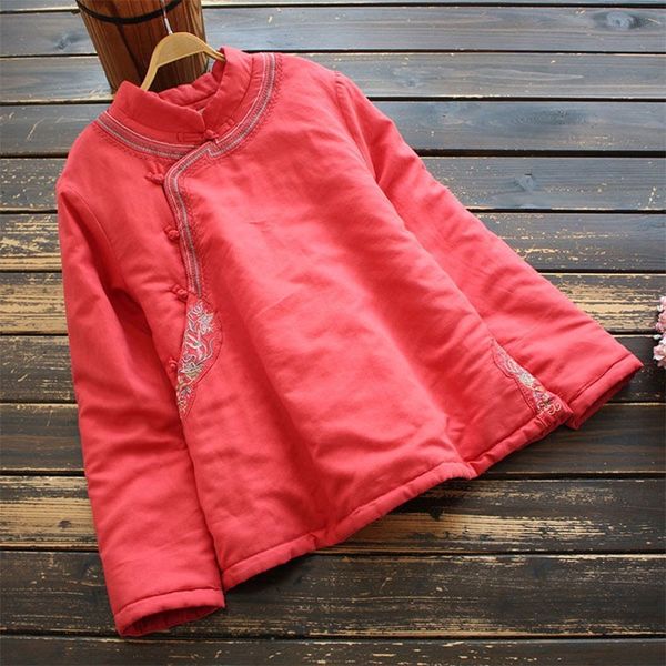 women's wool & blends autumn winter arts style women long sleeve thicken warm loose jackets vintage embroidery cotton coats femme, Black
women's wool & blends autumn winter arts style women long sleeve thicken warm loose jackets vintage embroidery cotton coats femme, Black