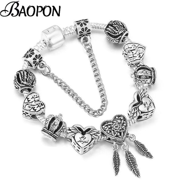 charm bracelets baopon authentic silver plated mom beads bracelet diy brand for women mother jewelry gift drop, Golden;silver
charm bracelets baopon authentic silver plated mom beads bracelet diy brand for women mother jewelry gift drop, Golden;silver