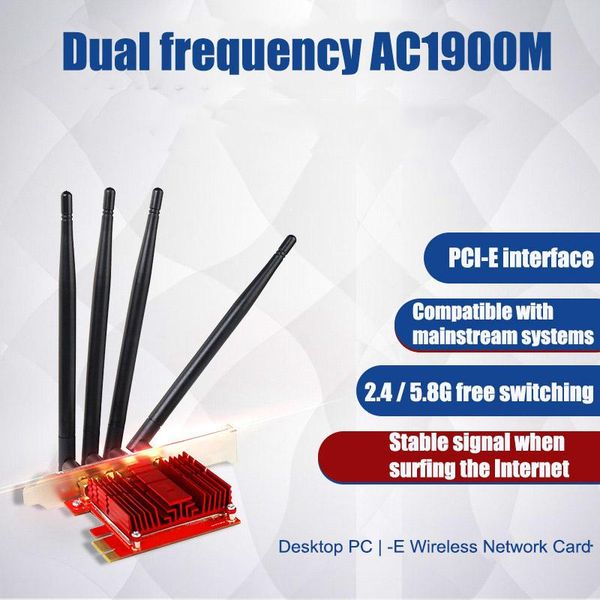 hubs ac1900 wireless pci-e networks card duals band wifi adapter for deskpc fku66
hubs ac1900 wireless pci-e networks card duals band wifi adapter for deskpc fku66