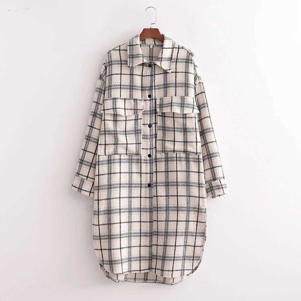 fall winter women oversized coat long checked overshirt casual fashion chic women jackets long windbreaker outfits 210709, Black
fall winter women oversized coat long checked overshirt casual fashion chic women jackets long windbreaker outfits 210709, Black